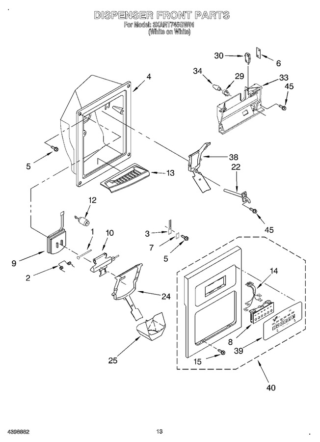Diagram for 3XART745GW01