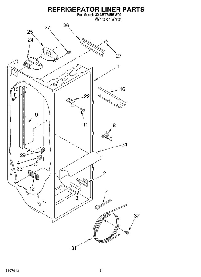 Diagram for 3XART745GW02