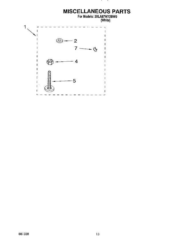 Diagram for 3XLA87W72BW0
