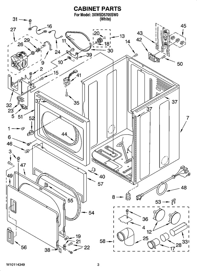 Diagram for 3XWED5705SW0