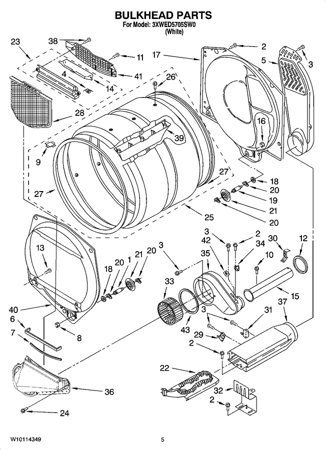 Diagram for 3XWED5705SW0