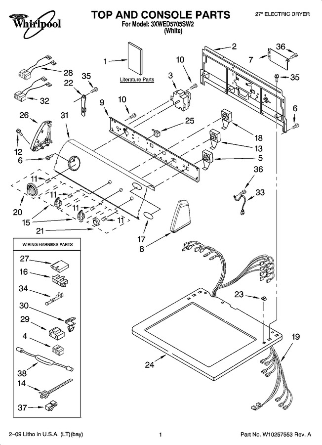 Diagram for 3XWED5705SW2