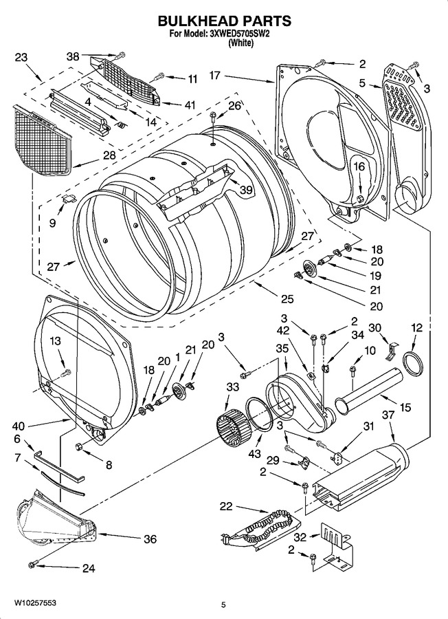 Diagram for 3XWED5705SW2