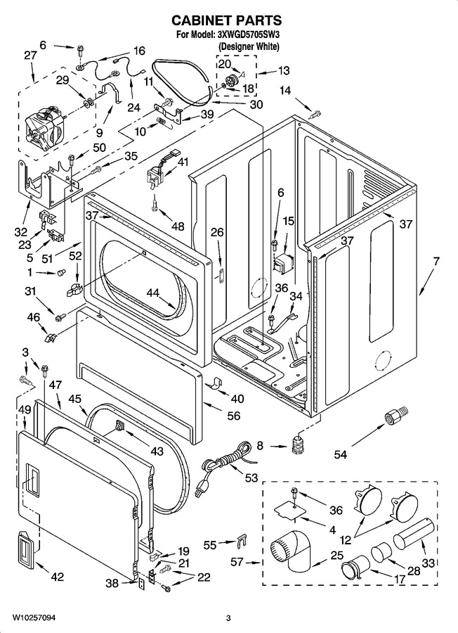 Diagram for 3XWGD5705SW3