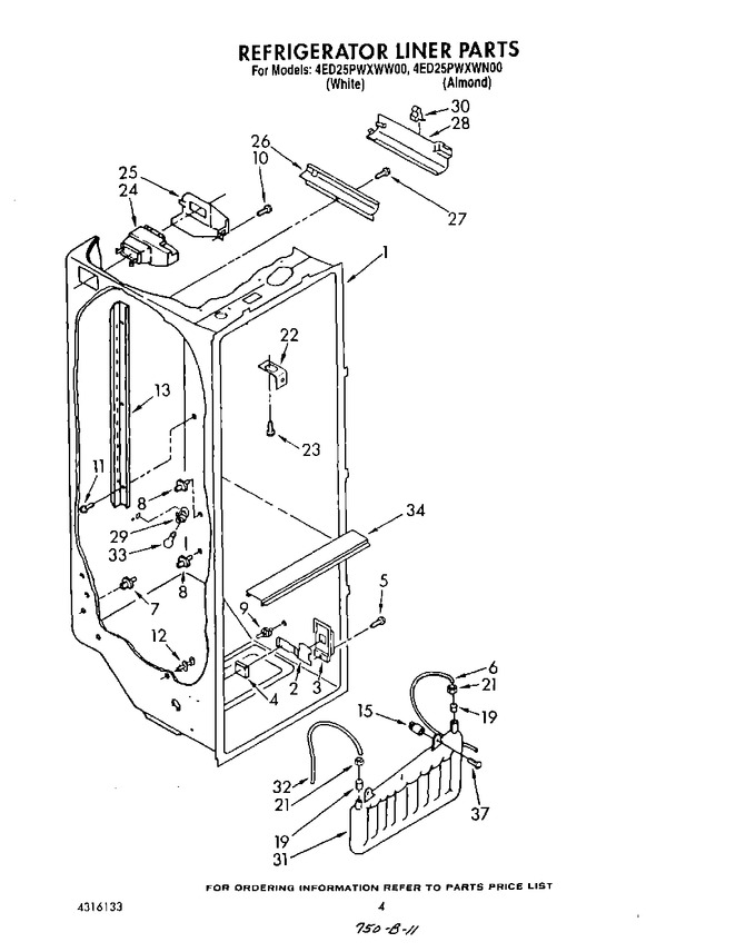 Diagram for 4ED25PWXWW00