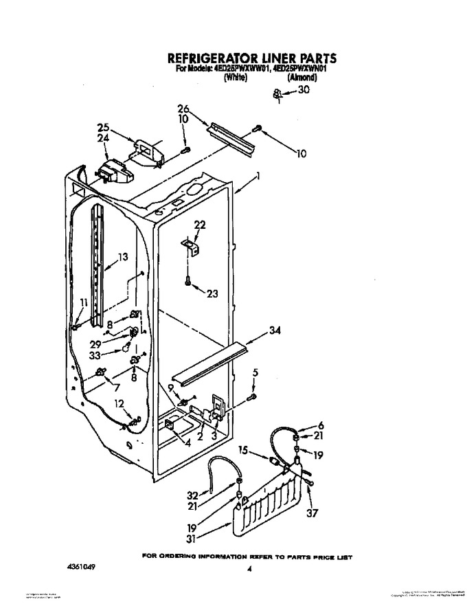 Diagram for 4ED25PWXWW01
