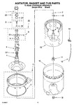 Diagram for 03 - Agitator, Basket And Tub Parts