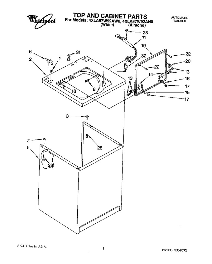 Diagram for 4XLA87W92AW0