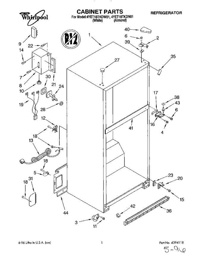 Diagram for 4YET18TKDN01