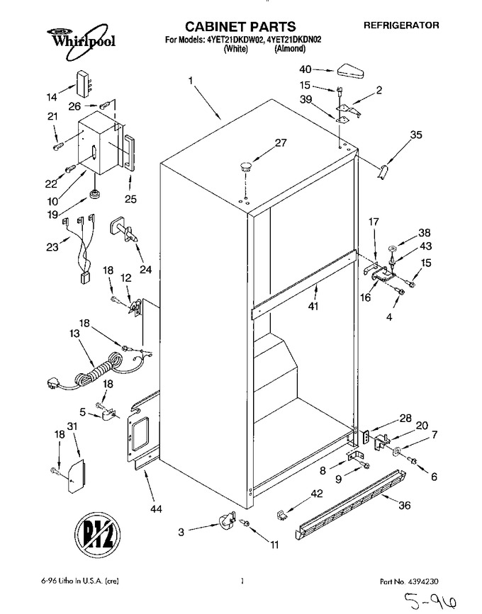 Diagram for 4YET21DKDW02