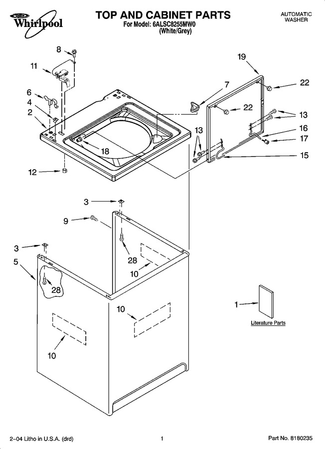 Diagram for 6ALSC8255MW0