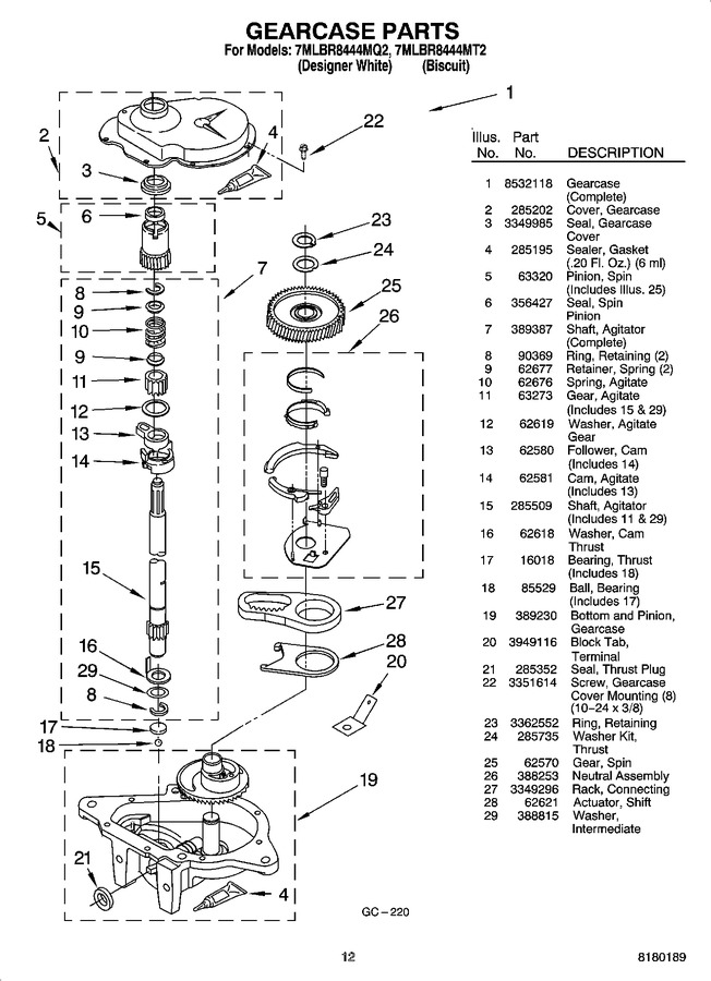Diagram for 7MLBR8444MT2