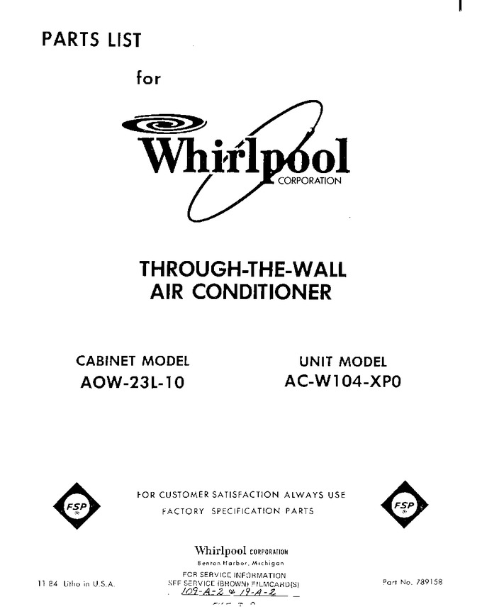 Diagram for ACW104XP0