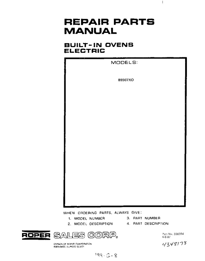 Diagram for B9307X0