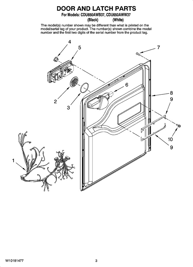 Diagram for CDU650AWB37