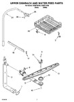 Diagram for 05 - Upper Dishrack And Water Feed Parts