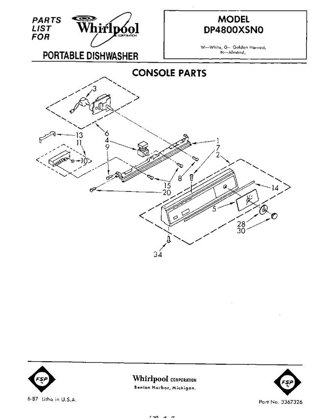 Diagram for DP4800XSG0