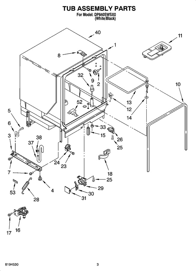 Diagram for DP840SWSX0