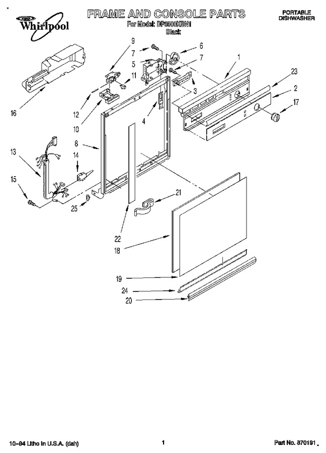 Diagram for DP8500XBN1