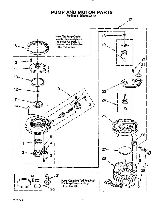 Diagram for DP8500XXN2