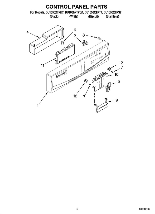 Diagram for DU1050XTPB7
