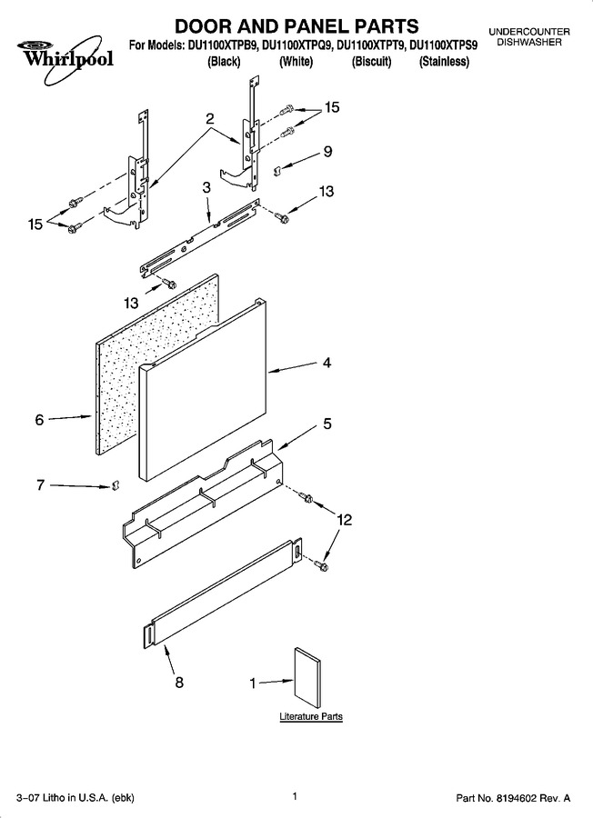 Diagram for DU1100XTPB9