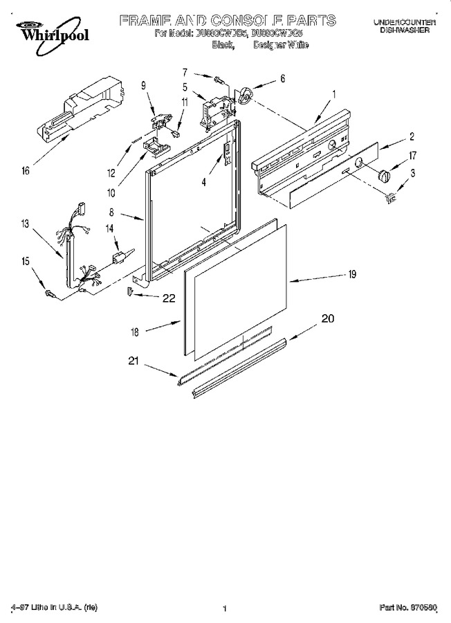 Diagram for DU800CWDB5