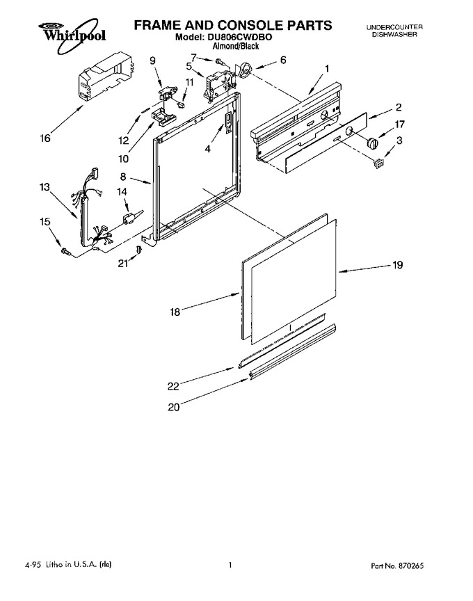 Diagram for DU806CWDB0