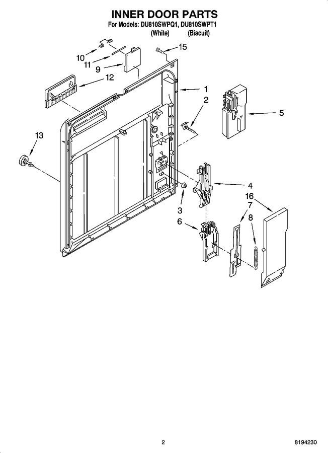 Diagram for DU810SWPT1