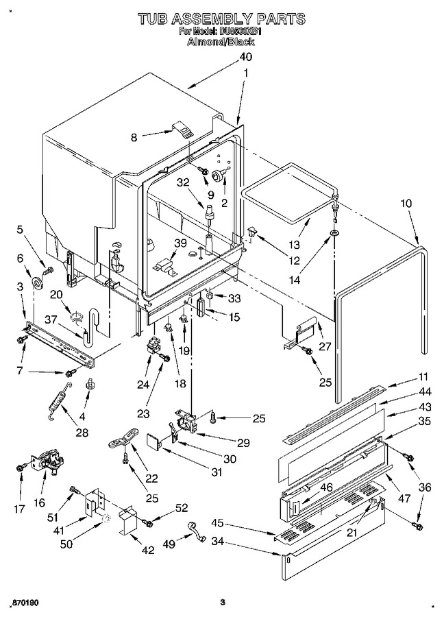 Diagram for DU8500XB1