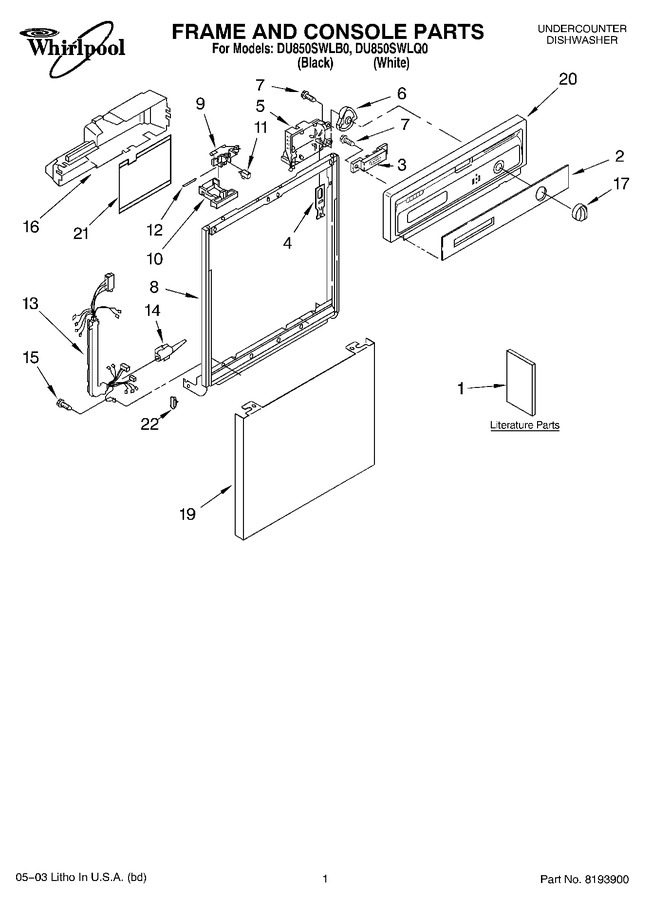 Diagram for DU850SWLB0