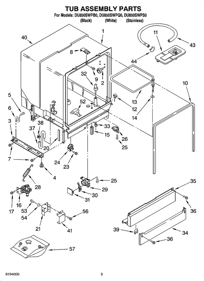 Diagram for DU850SWPB0