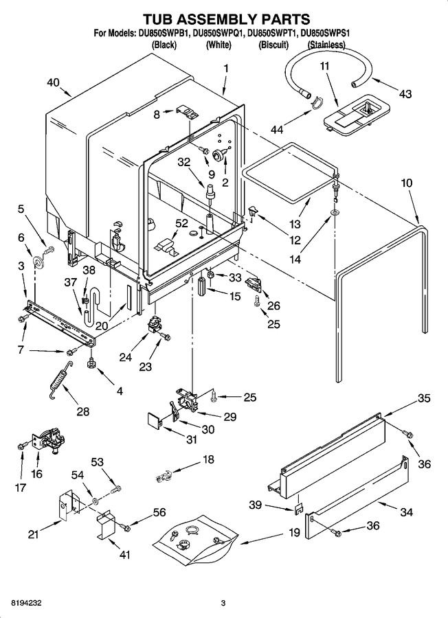 Diagram for DU850SWPS1