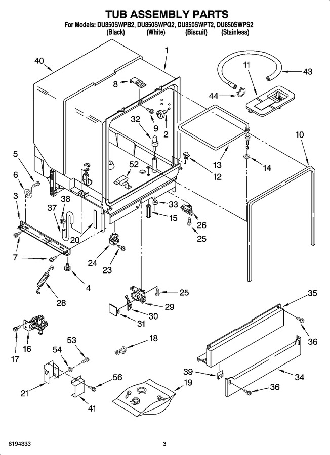 Diagram for DU850SWPB2