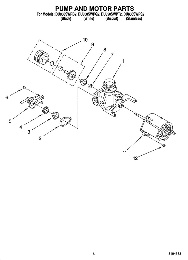Diagram for DU850SWPT2