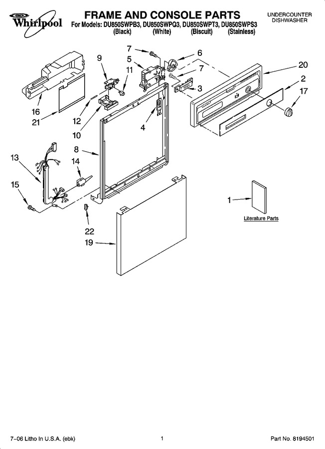 Diagram for DU850SWPS3
