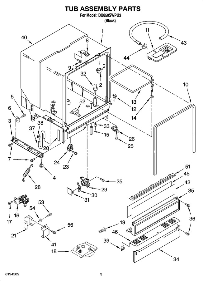 Diagram for DU850SWPU3