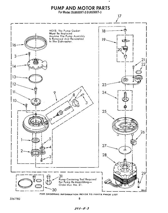 Diagram for DU8550XT3