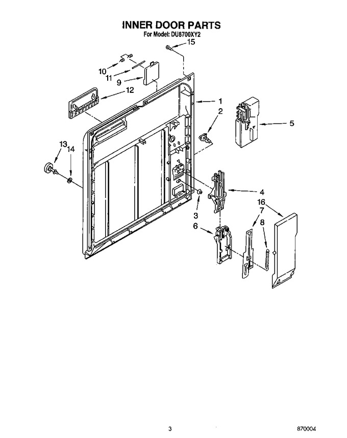 Diagram for DU8700XY2