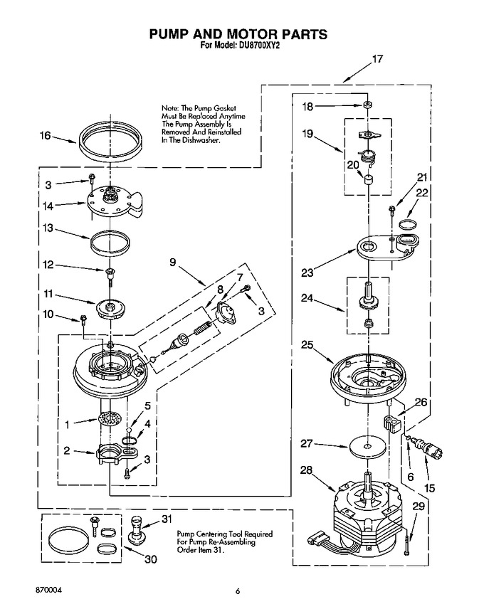 Diagram for DU8700XY2