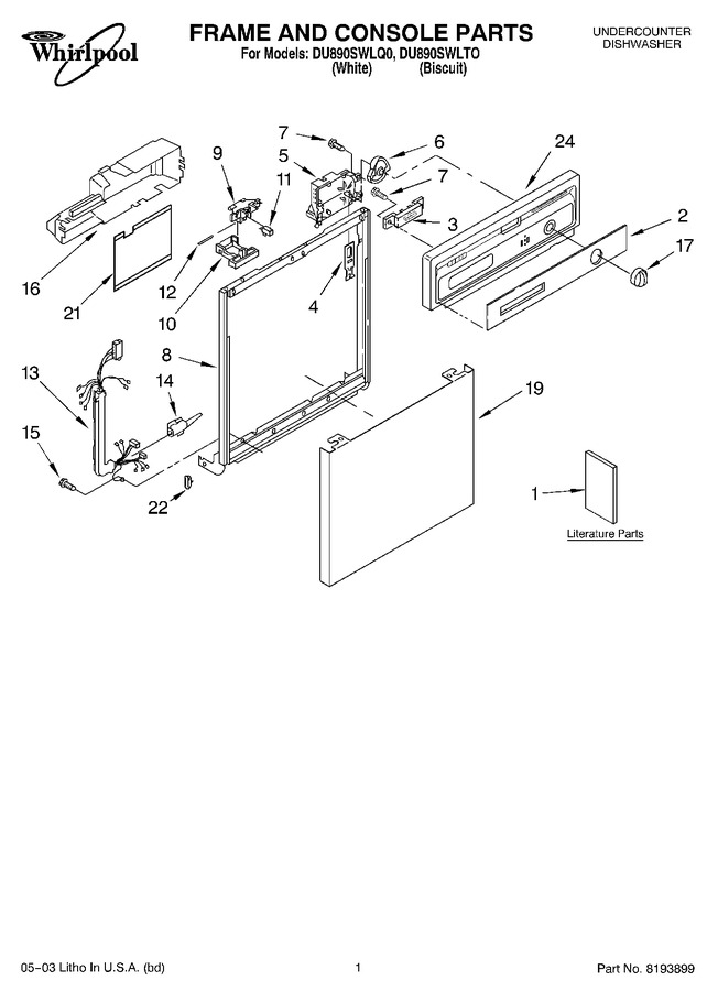 Diagram for DU890SWLTO