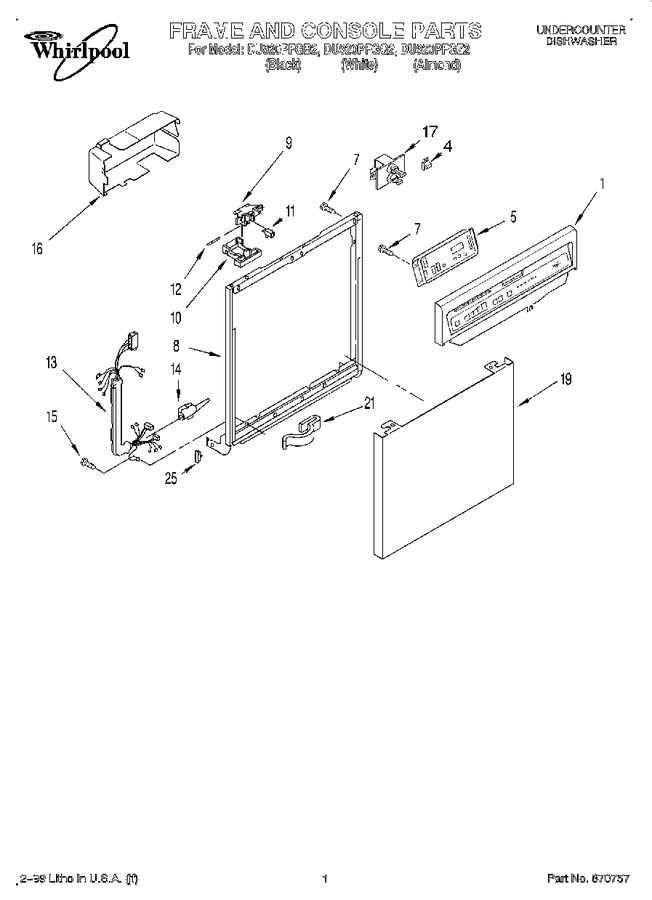 Diagram for DU920PFGQ2