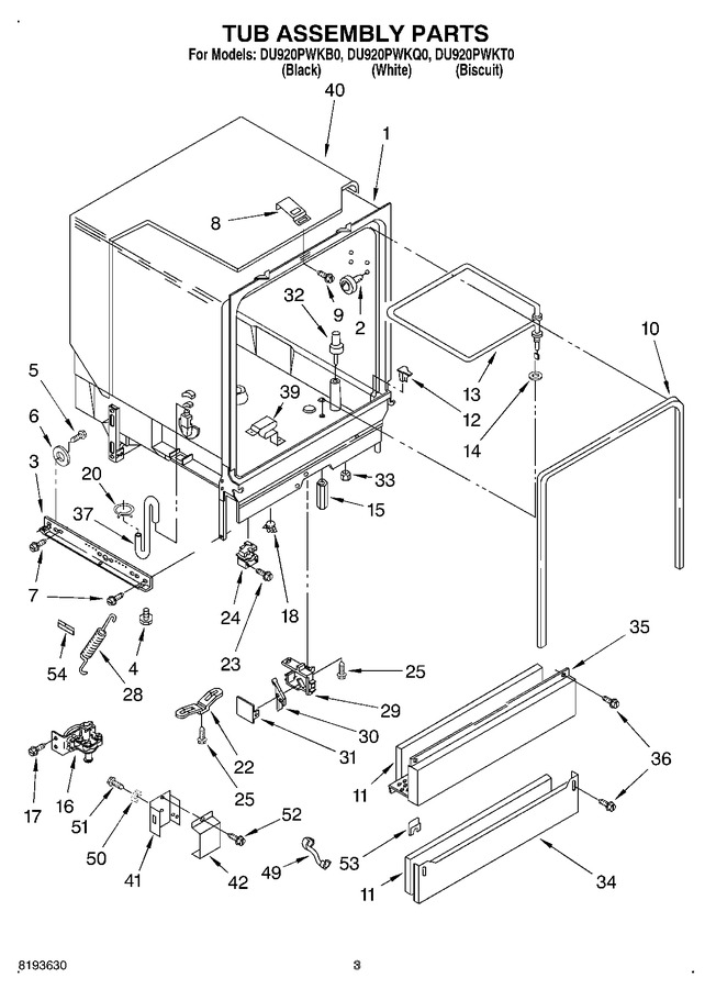 Diagram for DU920PWKB0
