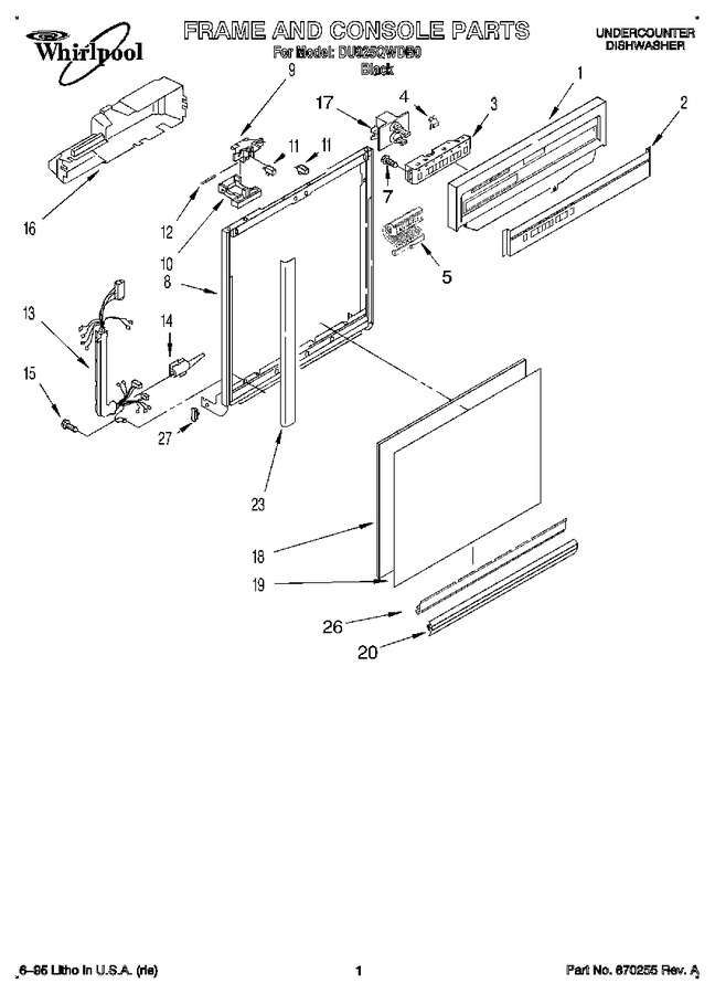 Diagram for DU925QWDB0
