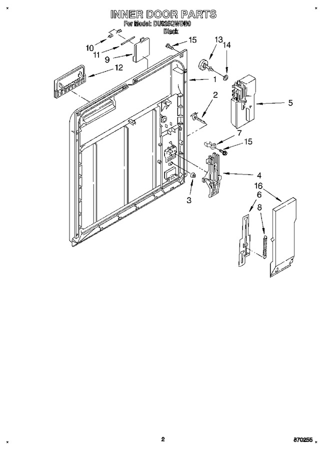 Diagram for DU925QWDB0