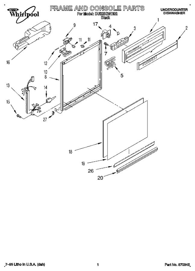 Diagram for DU925QWDB2