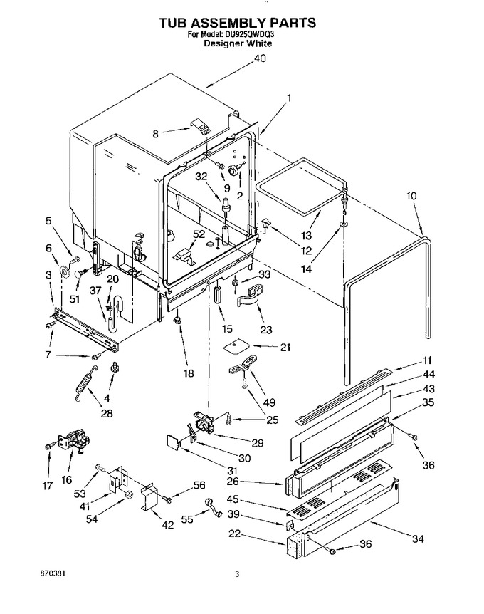 Diagram for DU925QWDQ3