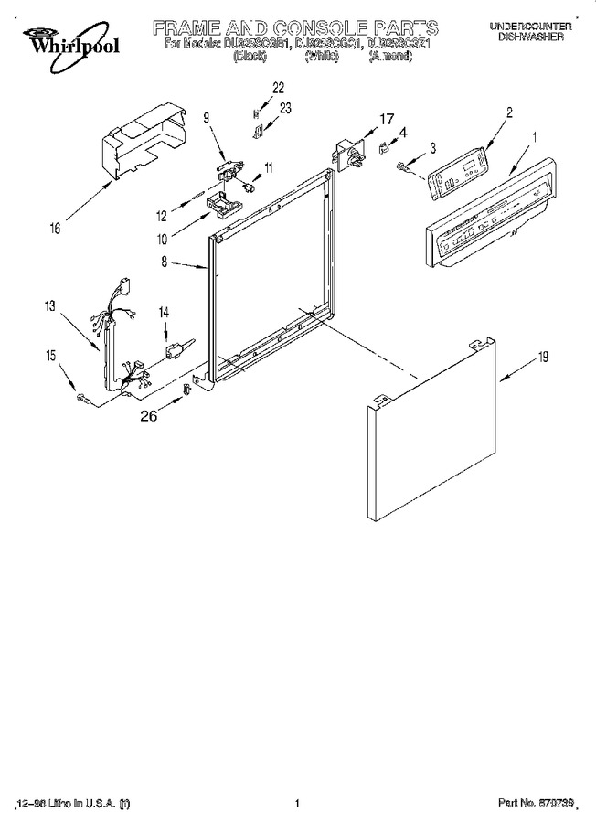 Diagram for DU925SCGB1