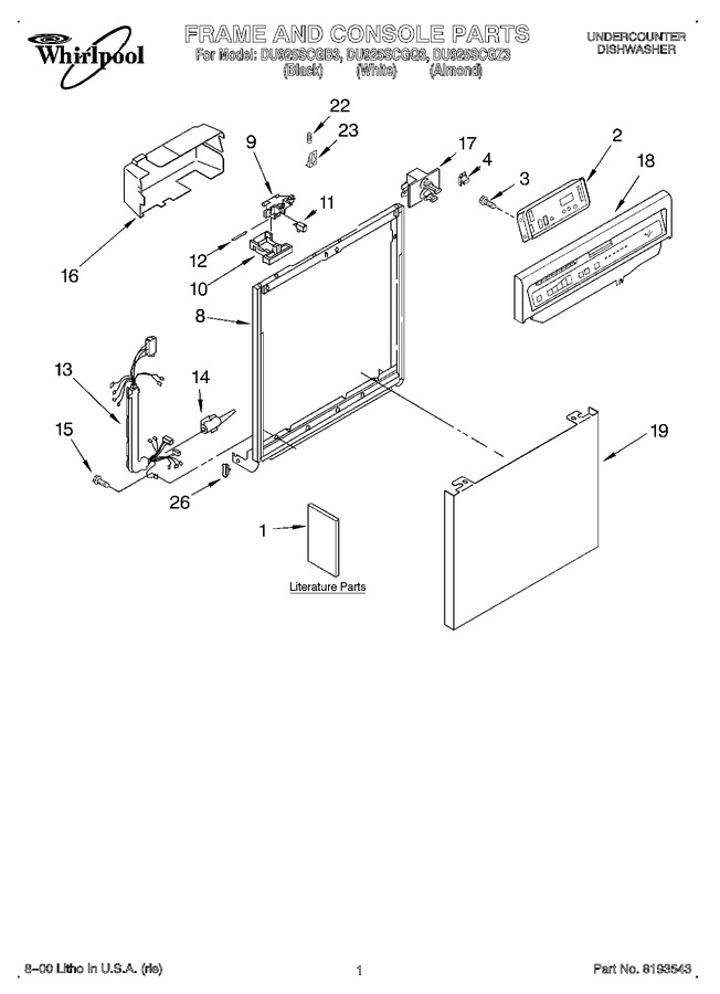 Diagram for DU925SCGQ3