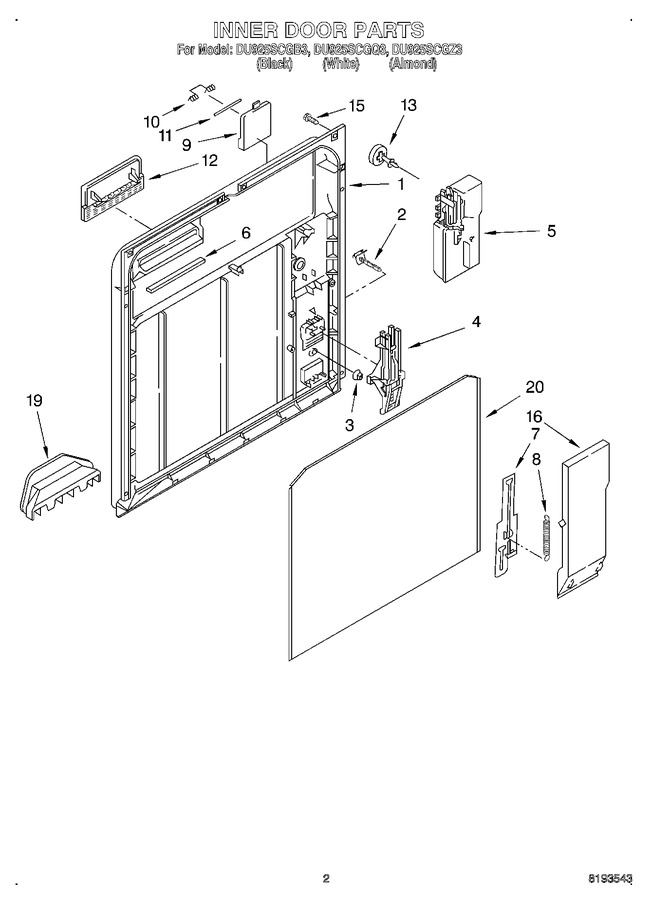 Diagram for DU925SCGQ3